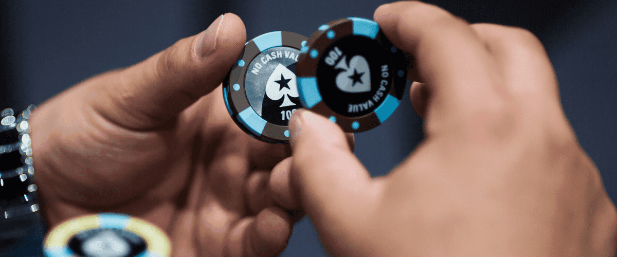 Poker Chips in hands