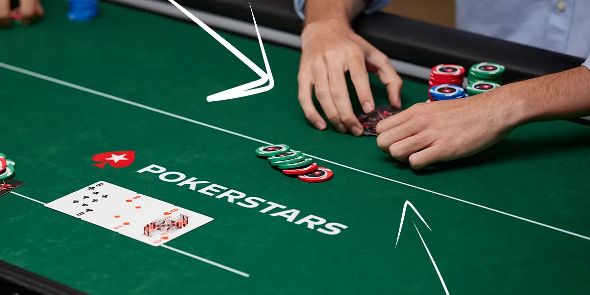 Poker player preparing to make a continuation bet on the flop