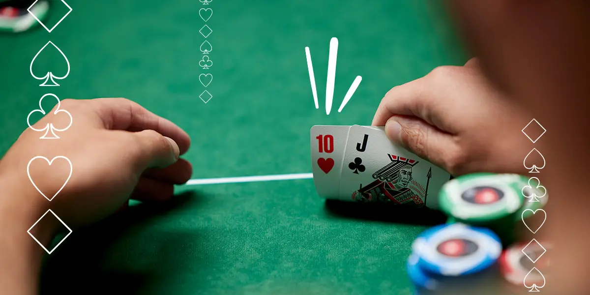 Jack-ten offsuit hole cards, representing loose calls in progressive knockout tournaments for bounty rewards.